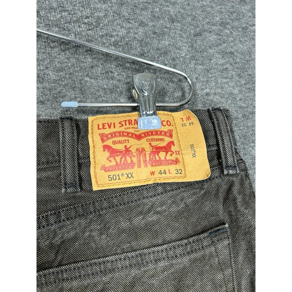 Levis‎ 501xx Jeans Mens 44x32 (fits 42x30) Dark Brown White Oak Cone Denim